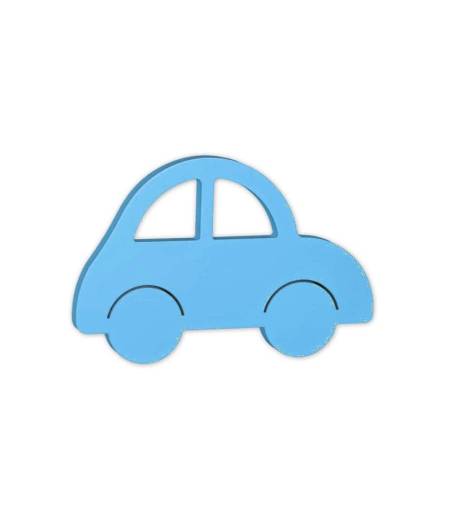Silueta De Madera Coche Azul Dosy2 Para Paredes, Cabezales Cunas, Puertas...
