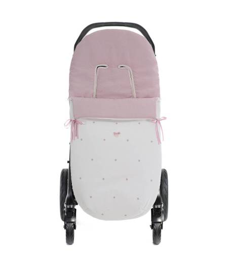 Saco Silla Universal PBP Interior Piqué Rosa Polipiel Beige Topos Rosa Uzturre