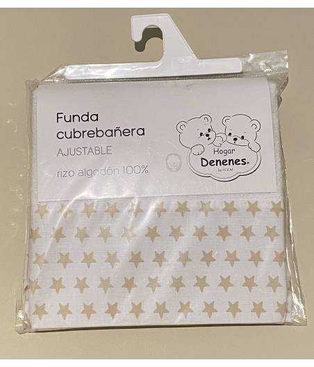 Funda Para Cambiador Bañera Estrellas Biege Denenes