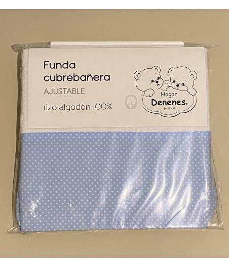 Funda Para Cambiador Bañera Topos Azul Denenes