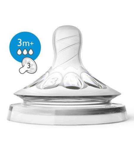 Tetinas Natural 3 m+ Pack De 2 Philips Avent