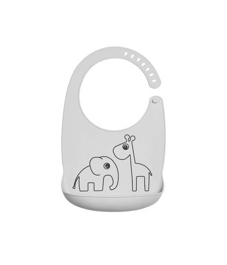 Babero Silicona Deer Friends Gris Done By Deer