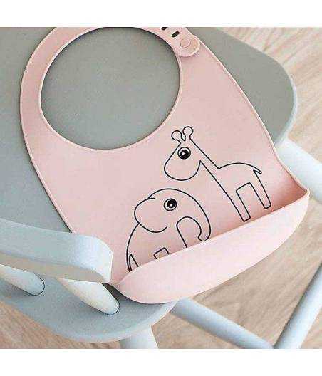 Babero Silicona Deer Friends Rosa Done By Deer