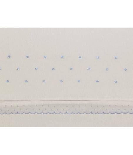 Sabanas De Cuna Punto Topitos Puntilla Azul Denenes Ref. 18802