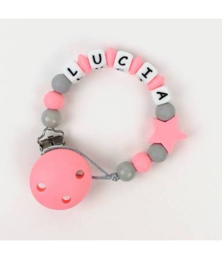 Cadena De Silicona Estrella Salmon Personalizado