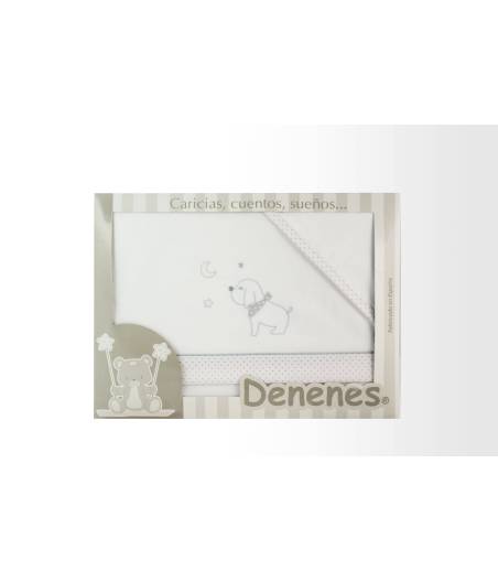 Sabanas De Cuna Punto Perrito Bandana Gris Denenes Ref. 207