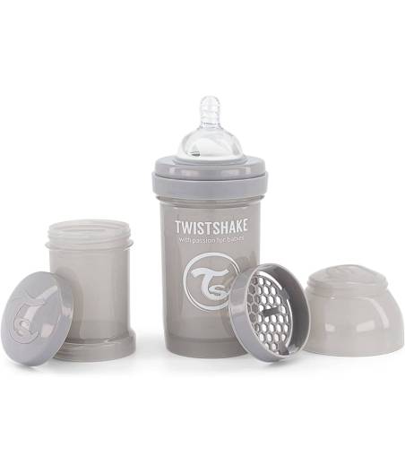 Biberon Anticolico Talla S Gris 180 Ml Twistshake