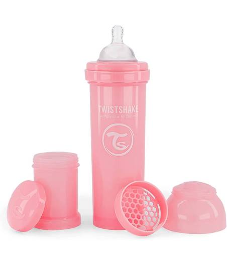 Biberon Anticolico Talla L Rosa 330 Ml Twistshake