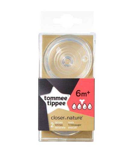 Tetinas Easy Vent Papilla/Cereales 6m+ Pack De 2 Tommee Tippee
