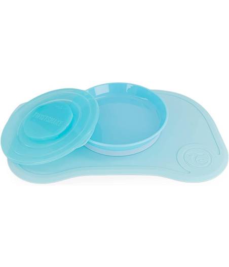 Click Mat Azul Mantel Ventosa Antideslizante y Plato Twistshake