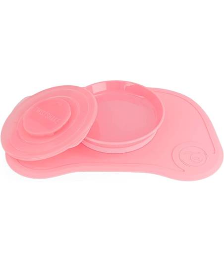 Click Mat Rosa Mantel Ventosa Antideslizante y Plato Twistshake