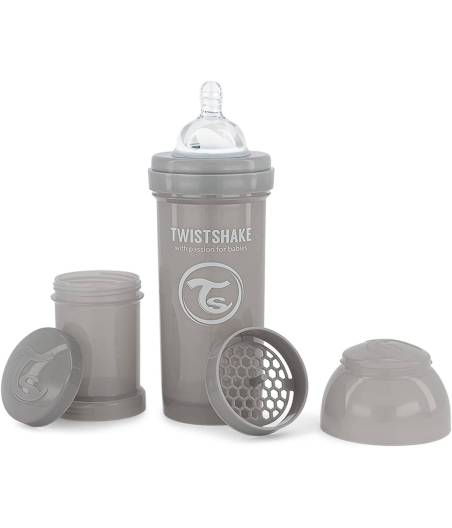 Biberon Anticolico Talla M Gris 260 Ml Twistshake