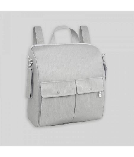 Mochila Esencial Ecopiel Gris Paz Rodriguez