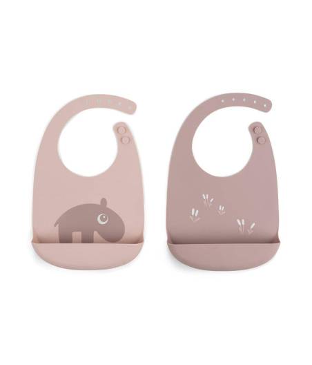 Pack de 2 Baberos Silicona Ozzo Rosa Done By Deer