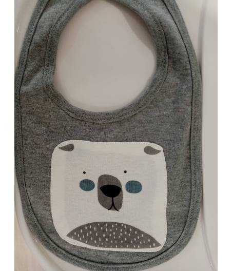 Babero Secababitas Oso Gris Gamberritos