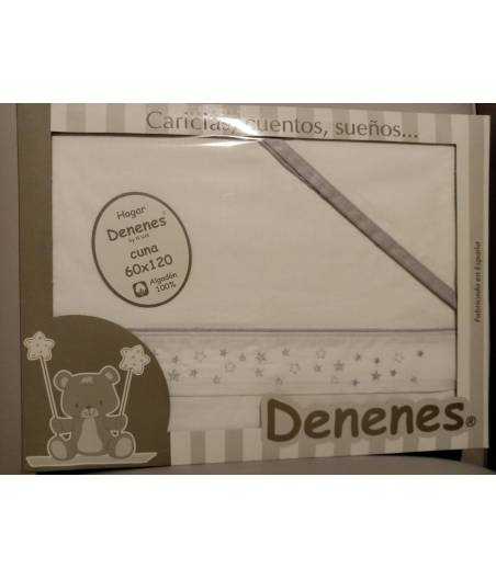 Sabanas De Cuna Estrellitas Gris Denenes Ref. 18702