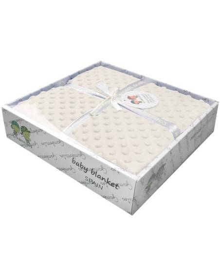 Manta De Topitos Beige Gamberritos