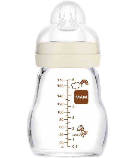 Biberon Cristal Feel Good Neutro 0 m+ 170 ml MAM