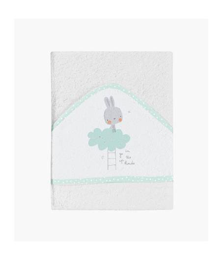 Capa De Baño Conejito Con Nube Menta Bimbidreams