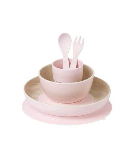 Vajilla Melamina Nordic Con Ventosa Rosa Saro