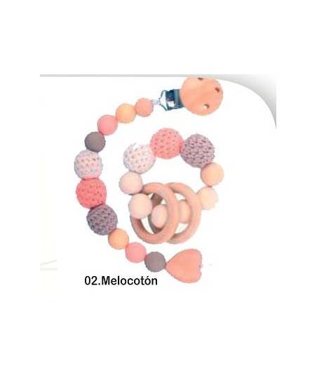 Cadena y Set Montesossori Crochet Melocoton Wowbaby