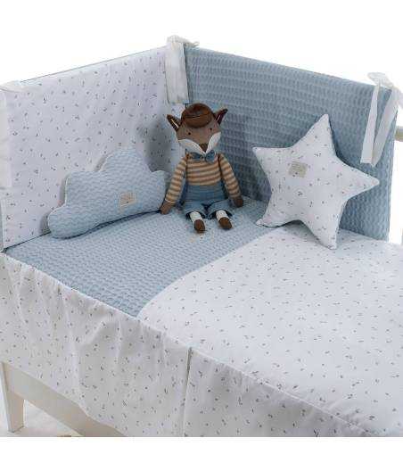 Colcha Y Protector Cuna Renata Menta Uzturre