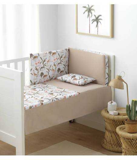 Conjunto Edredon Y Protector/Chichonera Cuna Selva DePeques Ref. 62