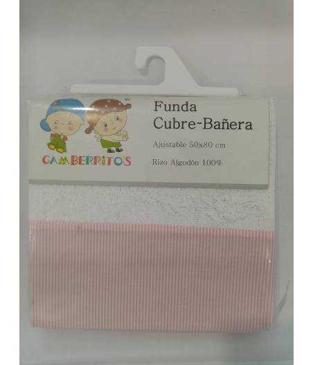 Funda Para Cambiador Bañera Rayas Rosa Gamberritos