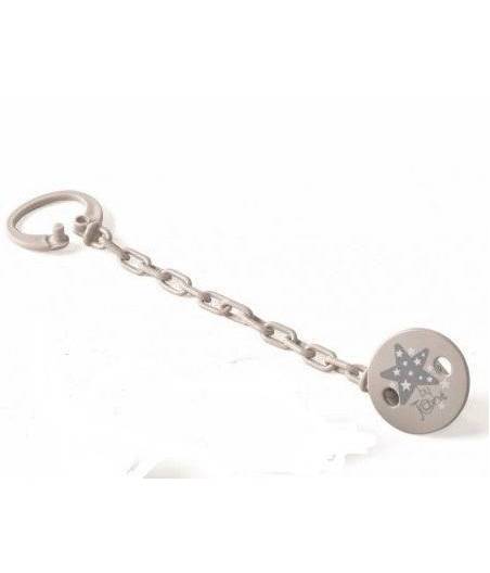 Pinza Sujeta-Chupetes Estrella Gris Jane