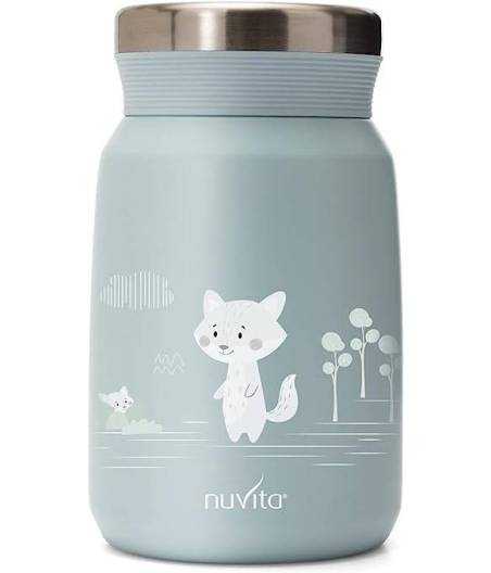 Termo Papillero Sólidos Gato Azul Inoxidable 500 ml Nuvita