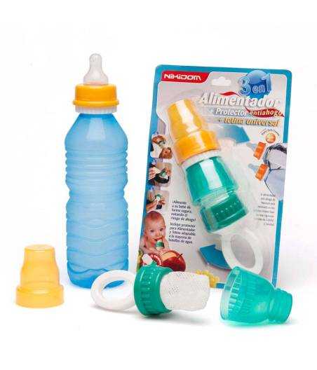 Alimentador 3 En 1 Anti-Ahogo Con Protector Y Tetina Nikidom