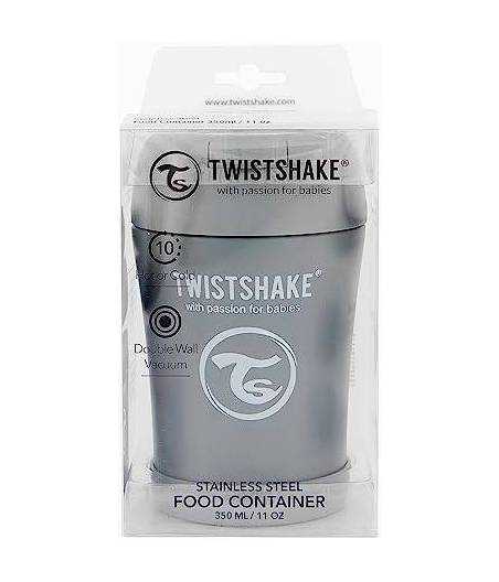 Termo De Solidos Gris Con Cucharilla Twistshake