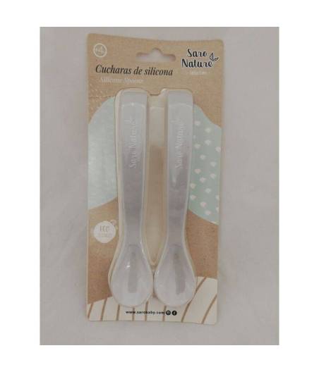 Set 2 Cucharas de Silicona Gris Saro