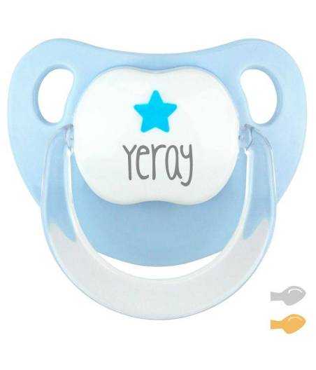 Chupete Baby Estrella Gris Personalizado 0-6M