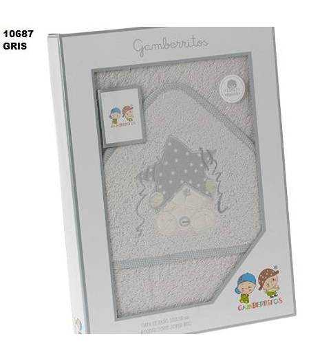 Capa De Baño Oso Con Estrella Rizo Gris Gamberritos