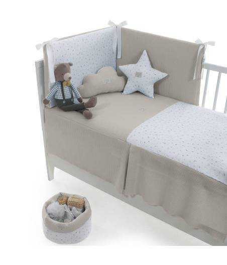 Colcha Y Protector Cuna Ofelia Piedra Uzturre