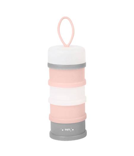 Dosificador Leche En Polvo Rosa 5 Compartimentos Saro