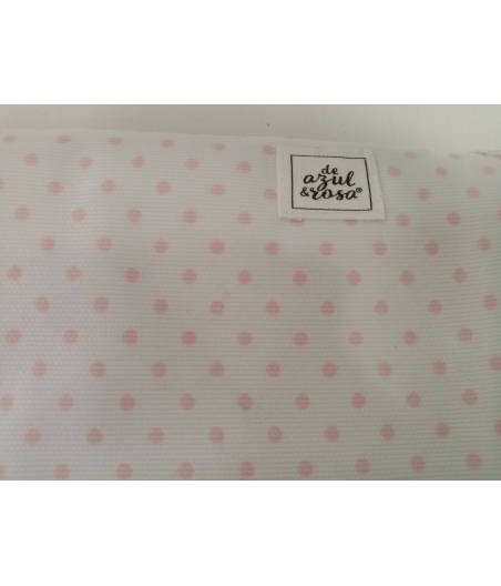 Cambiador Bebé o Vestidor Blanco Topo Rosa De Azul y Rosa