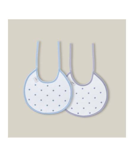 Pack Baberos R2 Gris y Azul Interbaby