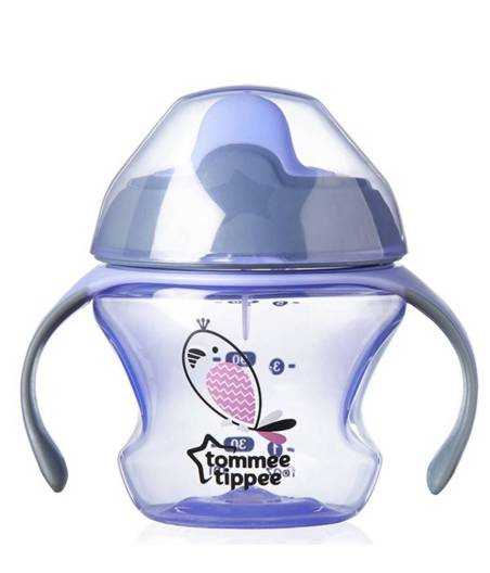 Taza Morada Con Asas 4 m+ Explora First Cup 150 ml Tommee Tippee