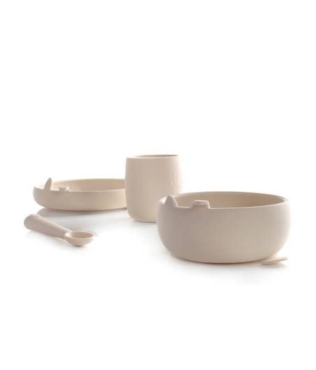 Vajilla Silicona Dinner Set Beige Jané