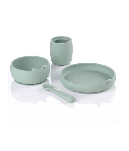 Vajilla Silicona Dinner Set Verde Jané