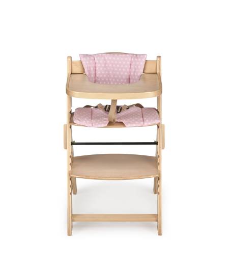 Trona Full Plus Madera y Cojín Rosa Estrella Blanco Innovaciones MS