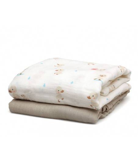 Pack Muselina Bambu Pato Kiokids