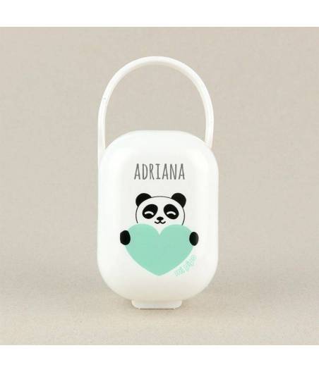 Cajita Portachupetes Personalizada Panda Mi Pipo