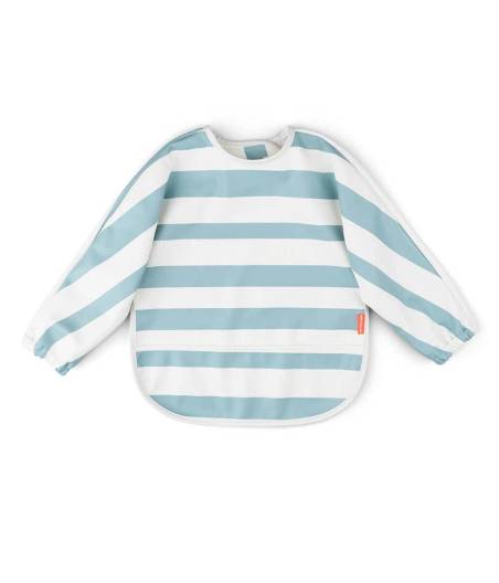 Babero Con Bolsillo y Mangas Stripes Azul Done By Deer