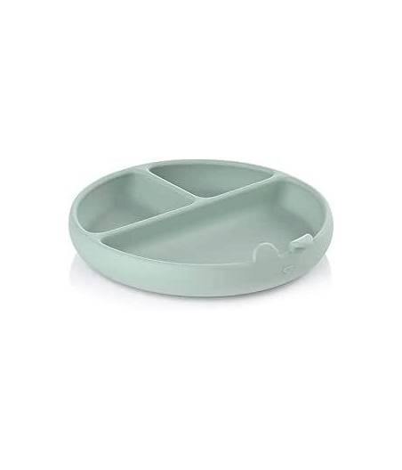 Plato Silicona BWL Mint Con Ventosa y Compartimentos Jané