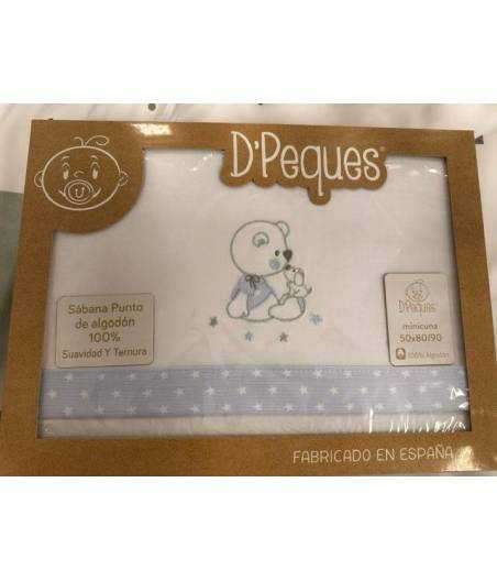 Sabanas De Minicuna Oso Perrito Azul DePeques Ref. 86