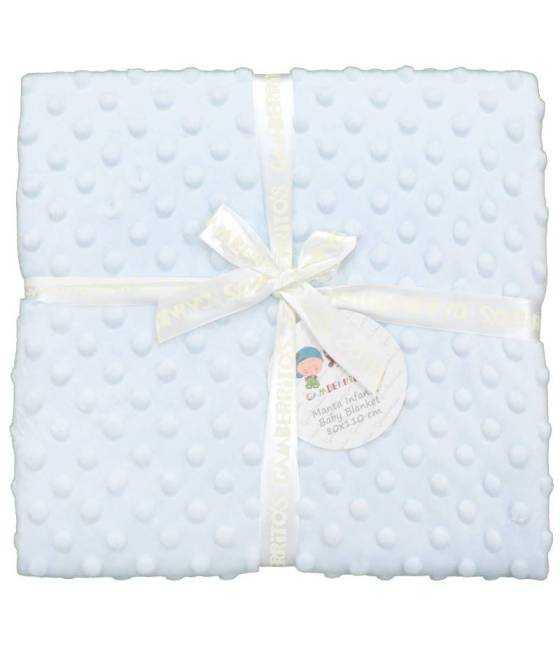 Manta De Topitos Azul Bebe...