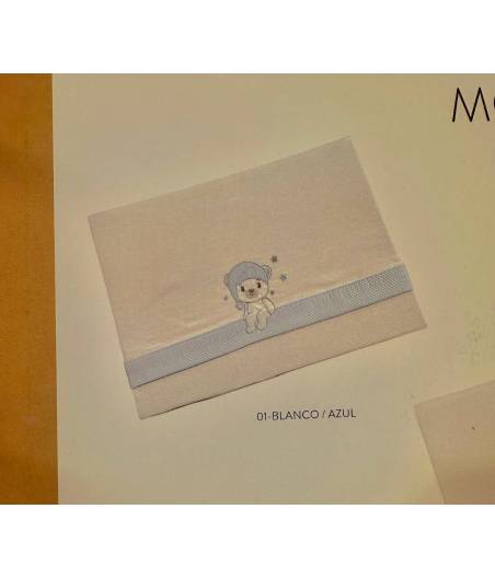 Sabanas De Cuna Oso con Gorro Azul Algodón D'Peques